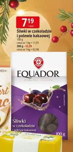 E.Leclerc Śliwki w czekoladzie Wiodąca Marka Equador oferta
