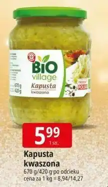 E.Leclerc Kapusta kwaszona Wiodąca Marka Bio Village oferta