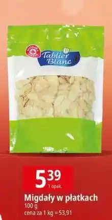 E.Leclerc Migdały w płatkach Wiodąca Marka Tablier Blanc oferta