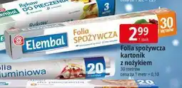 E.Leclerc Folia spożywcza z nożykiem 30 m Wiodąca Marka Elembal oferta