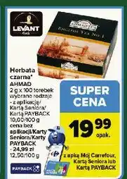 Carrefour Herbata ekspresowa z zawieszką Ahmad Tea London English No. 1 oferta