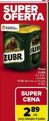 Carrefour Piwo Żubr 1768 oferta