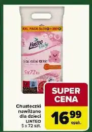 Carrefour Chusteczki nawilżające dla dzieci Linteo Baby oferta