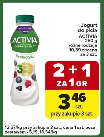 Jogurt do picia ACTIVIA 280g różne rodzaje