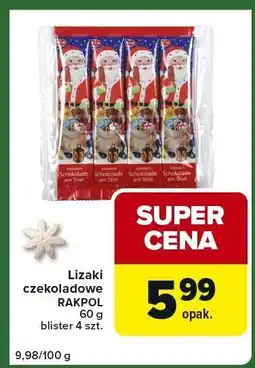 Carrefour Express Lizaki czekoladowe RAKPOL 60g blister 4 szt oferta