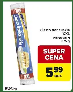 Carrefour Express Ciasto francuskie XXL Henglein 375 g oferta