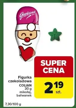 Carrefour Express Figurka czekoladowa COLIAN 30g mikołaj, bałwanek oferta