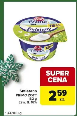 Carrefour Express Śmietana Primo 18% 180 g oferta