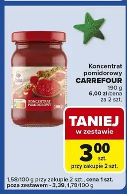Carrefour Express Koncentrat pomidorowy Koncentrat pomidorowy CARREFOUR 2 rodzaje oferta