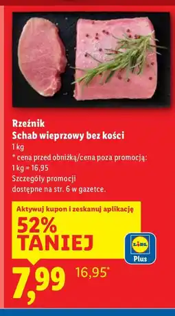 Lidl Schab wieprzowy Rzeźnik Schab wieprzowy bez kości Lidl oferta