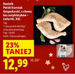 Lidl Rzeźnik Polski kurczak Gospodarski, z chowu bez antybiotyków - ćwiartki XXL oferta