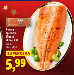 Lidl Filet ze skórą pstrąg tęczowy XXL 100g Lidl oferta