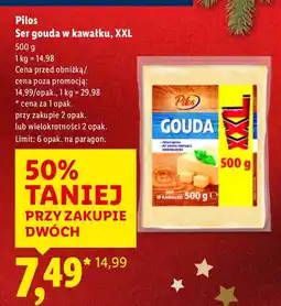 Lidl Ser gouda w kawałku Pilos XXL oferta