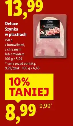 Lidl Szynka w plastrach Deluxe oferta