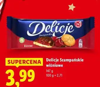 Lidl Ciastka Delicje Szampańskie wiśniowe oferta