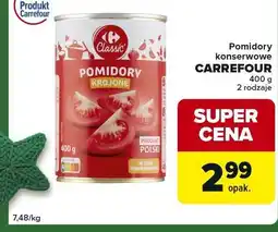 Globi Pomidory konserwowe krojone Carrefour 400 g oferta