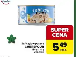 Globi Tuńczyk w puszce kawałki Carrefour 185 g oferta