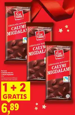 Lidl Fin Carre Czekolada mleczna z całymi migdałami oferta