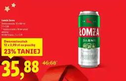 Lidl Piwo Łomża Jasne, 12x500 ml oferta