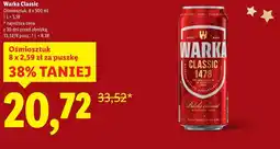 Lidl Piwo Warka Classic, 8x500ml oferta