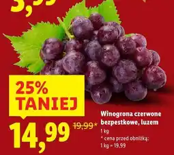 Lidl Winogrona czerwone bezpestkowe, luzem oferta