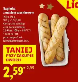 Lidl Bagietka z masłem czosnkowym oferta