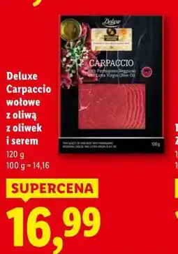 Lidl Deluxe, Carpaccio wołowe z oliwą z oliwek i serem oferta