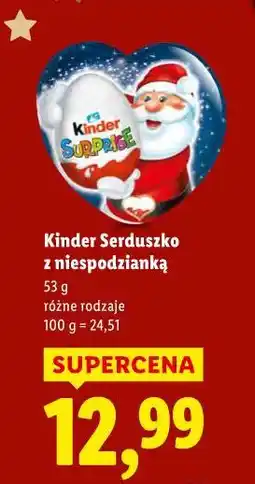 Lidl Kinder Serduszko z niespodzianką oferta
