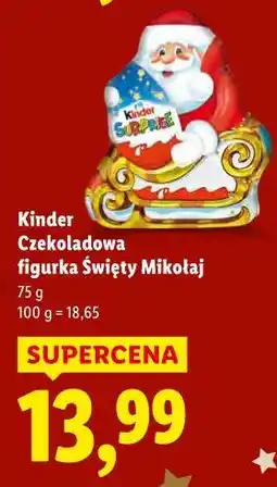 Lidl Kinder, czekoladowa figurka, Święty Mikołaj oferta
