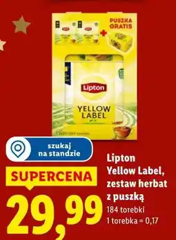 Lidl Lipton yellow Label, zestaw herbat z puszką oferta