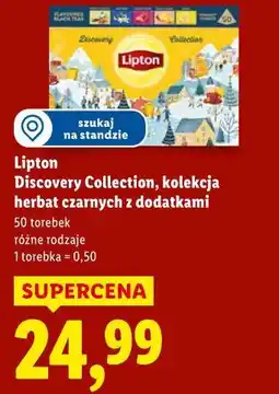 Lidl Lipton Discovery Collection, kolekcja herbat czarnych z dodatkami oferta