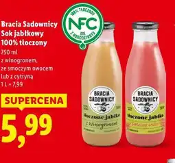 Lidl bracia Sadowniy Sok jabłkowy 100% tłoczony oferta