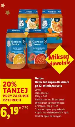 Lidl Gerber Danie lub zupka dla dzieci po 12. miesiącu życia oferta