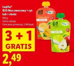 Lidl Lupilu BIO Mus owocowy + ryż lub + zboża oferta