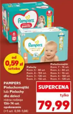 Kaufland Pampers Pieluchomajtki lub pieluchy dla dzieci oferta