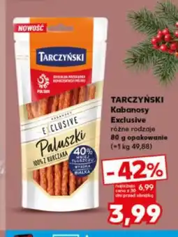 Kaufland Tarczyński Kabanosy Exclusive, różne rodzaje oferta