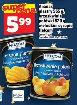 Topaz Ananas plastry 565g / brzoskwinie połówki 820g w słodkim syropie Helcom oferta