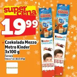 Topaz Czekolada Mezzo Metro Kinder 3x100 g oferta