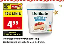 Biedronka Twaróg sernikowy Delikate, 1 kg oferta
