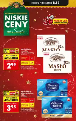 Biedronka Masło Ekstra Mleczna Dolina 200g oferta