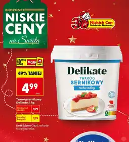 Biedronka Twaróg sernikowy Delikate 1kg oferta