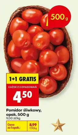 Biedronka Pomidor śliwkowy opak. 500 g Biedronka oferta