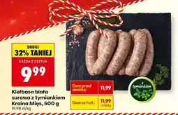 Biedronka Kiełbasa biała surowa z tymiankiem Kraina Mięs, 500 g oferta