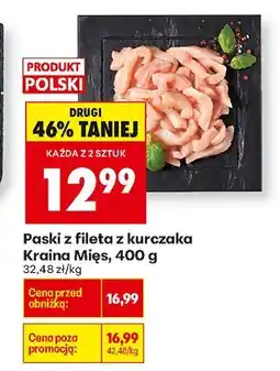 Biedronka Paski z fileta z kurczaka Kraina Mięs, 400 g oferta