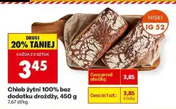 Biedronka Chleb żytni 100% bez dodatku drożdży, 450 g Biedronka oferta