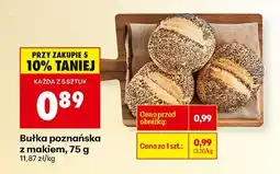 Biedronka Bułka poznańska z makiem, 75 g Biedronka oferta