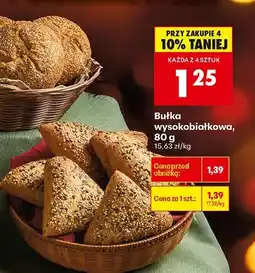 Biedronka Bułka wysokobiałkowa, 80 g Biedronka oferta