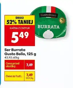 Biedronka Ser Burrata Gusto Bello, 125 g oferta