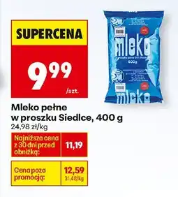 Biedronka Mleko pełne w proszku Siedlce, 400 g oferta
