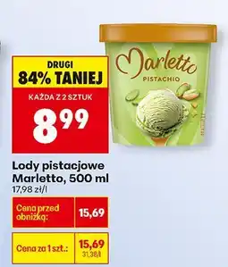 Biedronka Lody pistacjowe Marletto 500ml oferta